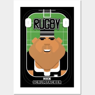 Rugby Black - Ruck Scrumpacker - Seba version Posters and Art